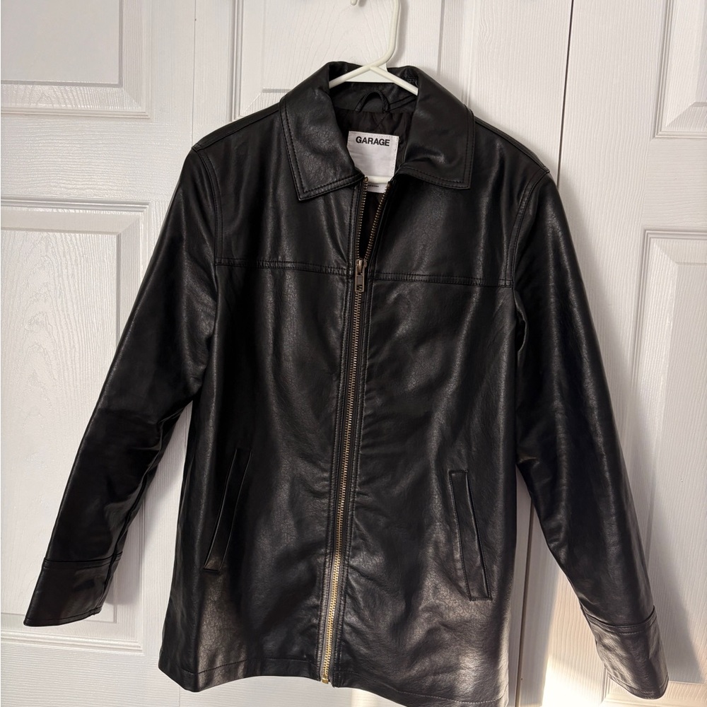 Garage Bella Faux Black Leather Jacket